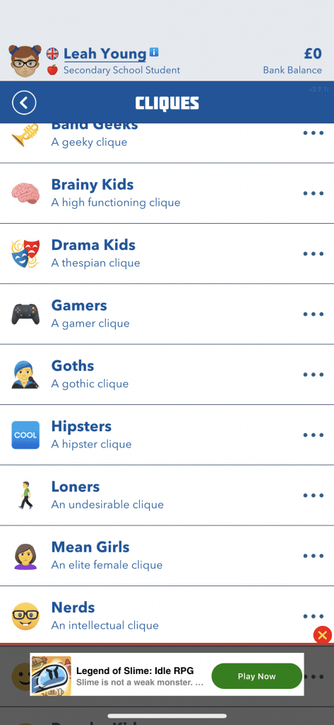 Join goth clique in bitlife searching for cliques